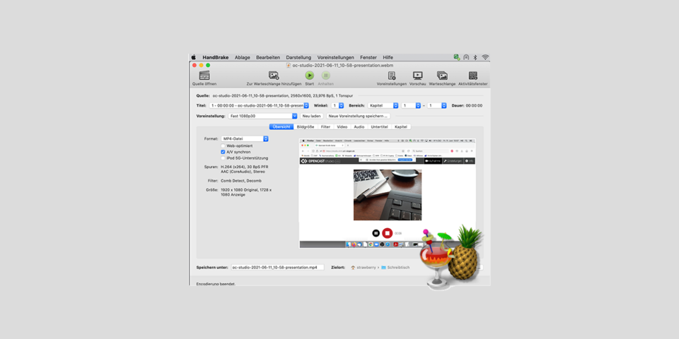 Screenshot Desktop Handbrake