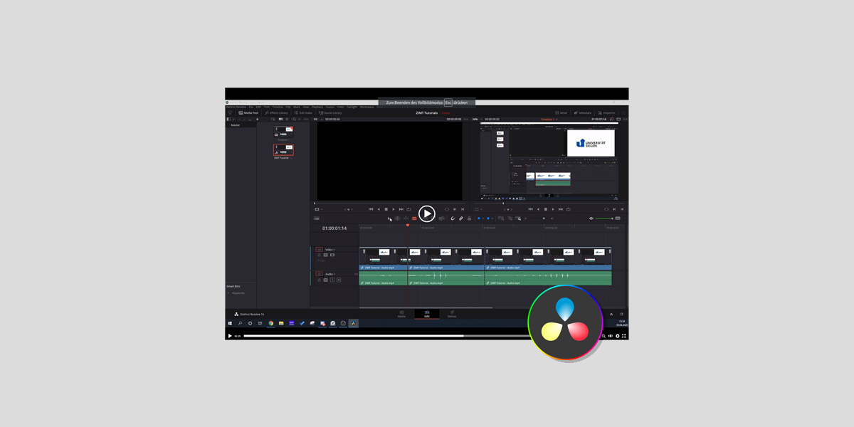 Screenshot DaVince Resolve 18